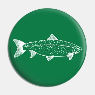 Landlocked Salmon - fisherman and fish lovers design Pin