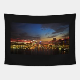 Sunset at Victoria Dock (Star Wars edition) Tapestry