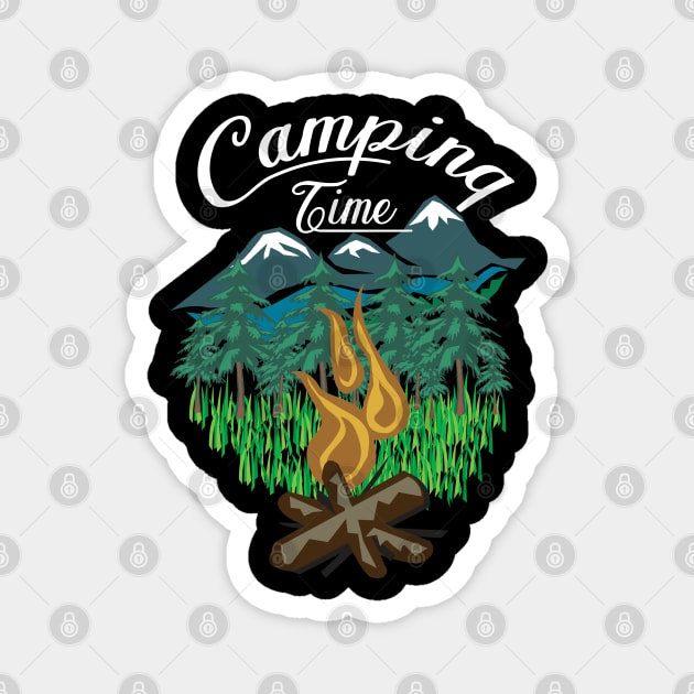 Camping time Magnet by mounier