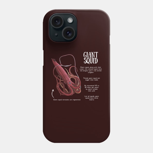 Animal Facts - Giant Squid Phone Case by Animal Facts and Trivias