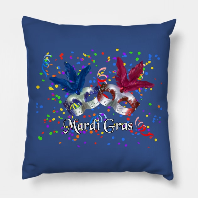 Mardi Gras! Pillow by D_AUGUST_ART_53