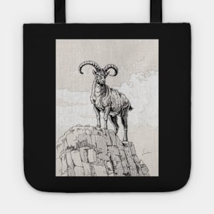 Ibex on rock Tote