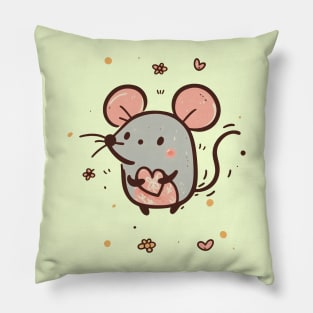 Cute Mouse Falling in Love Pillow