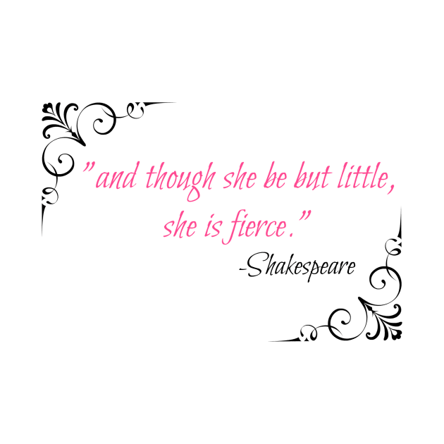 Shakespeare Quote - Pink by Clearpebbl