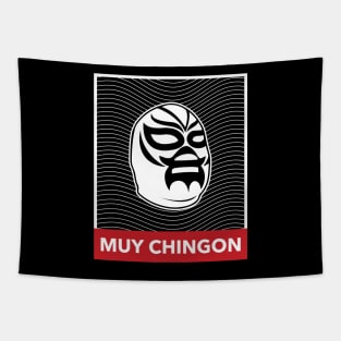 Muy Chingon Luchador Wrestler T-Shirt Tapestry