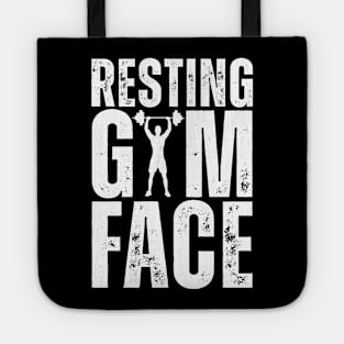 Resting Gym Face - Funny Gym Quote Tote