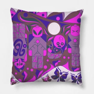 soccer mayan boardgame ecopop pattern Pillow