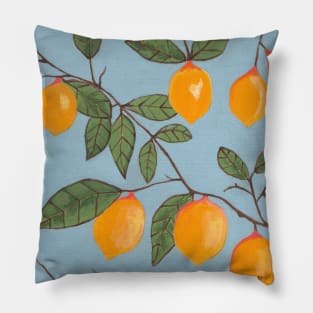 Lemon Tree Painting Pillow