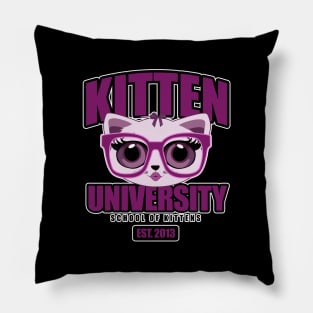 Kitten University - Purple Pillow