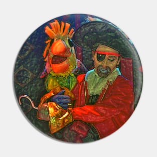 Captain and Parakeet Pin