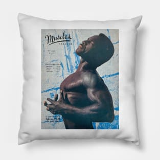 MUSCLES MAGAZINE - Vintage Physique Muscle Male Model Magazine Cover Pillow