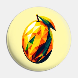 Geometric Citrus Fusion: Bright Pomelo Art Pin