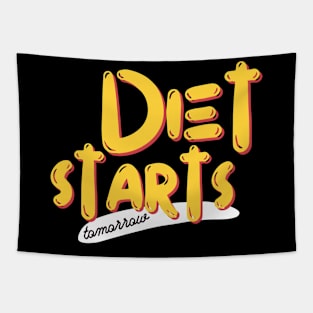 Diet starts tomorrow funny Tapestry