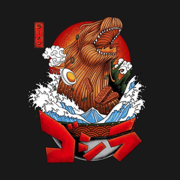 great goadzilla ramen of kanagawa by opoyostudio