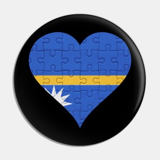 Nauruan Jigsaw Puzzle Heart Design - Gift for Nauruan With Nauru Roots Pin