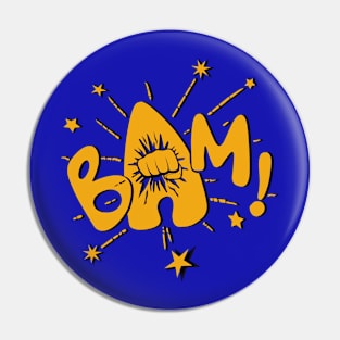 Bam Comic Graphic - Orange Pin