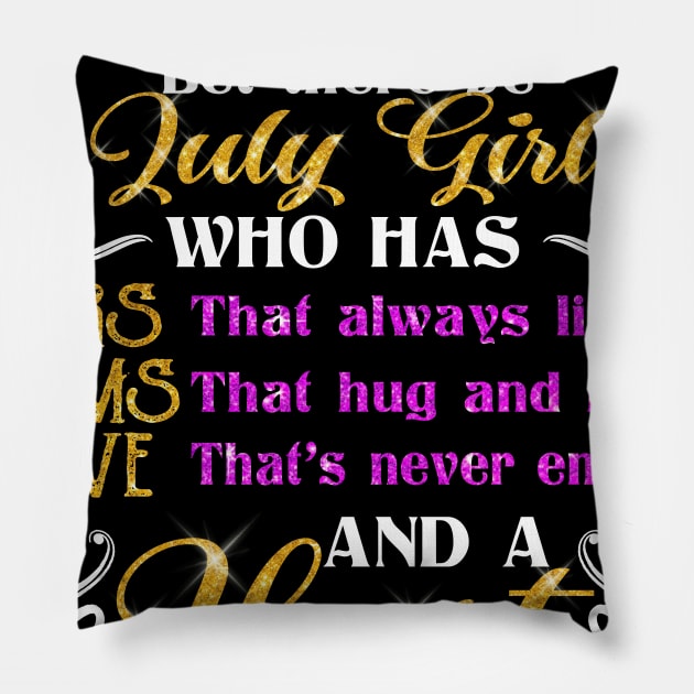 Awesome July Girl T shirt Gift Birthday Pillow by Elliottda