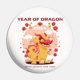 Happy Chinese New Year 2024, Year Of Dragon 2024 Gift For Kids Pin