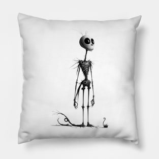 Lanky Skeleton Pillow