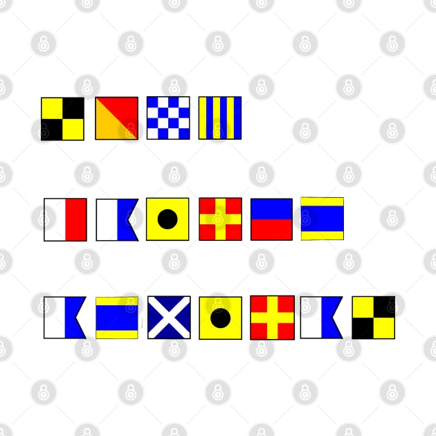 LONG HAIRED ADMIRAL SPELT IN NAUTICAL FLAGS . by sailorsam1805