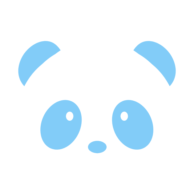 Cute Blue Panda Design by Jasmine Anderson