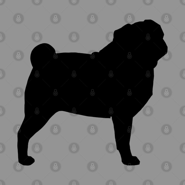 Pug Silhouette by Coffee Squirrel
