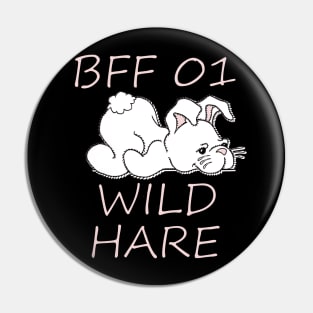 BFF 01 WILD HARE Matching Design for Best Friends Pin