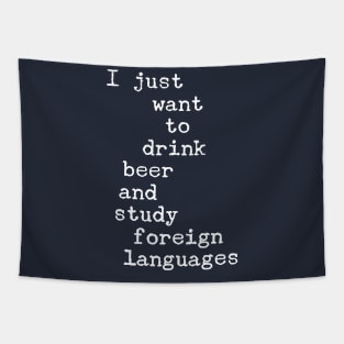 Beer and Foreign Languages Tapestry