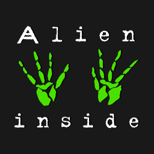 Alien inside T-Shirt