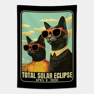 2024 Total Solar Eclipse April 8 Eclipse Watching Cats Tapestry