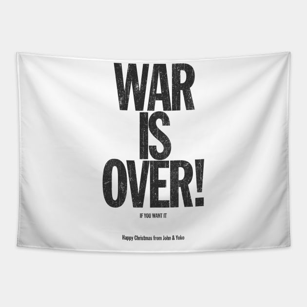 War Is Over Vintage Style Tapestry by Ilustra Zee Art