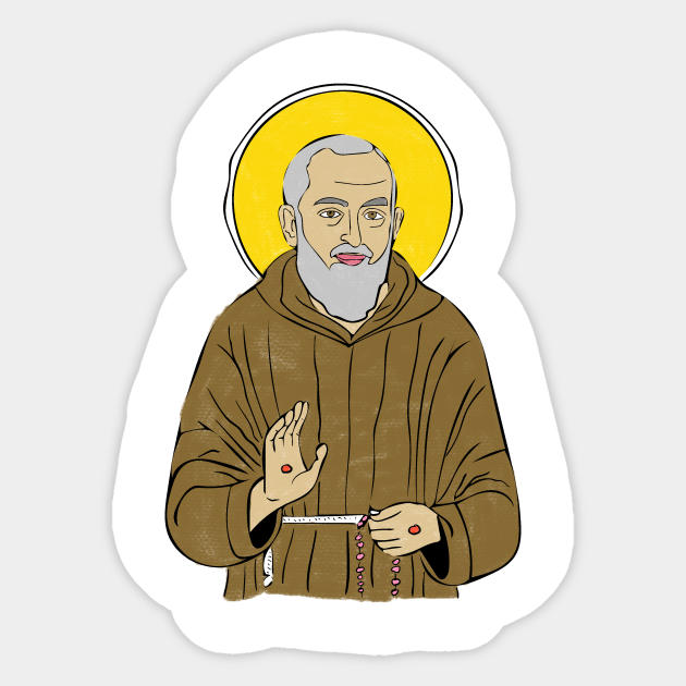 Padre Pio - Padre Pio - Sticker | TeePublic