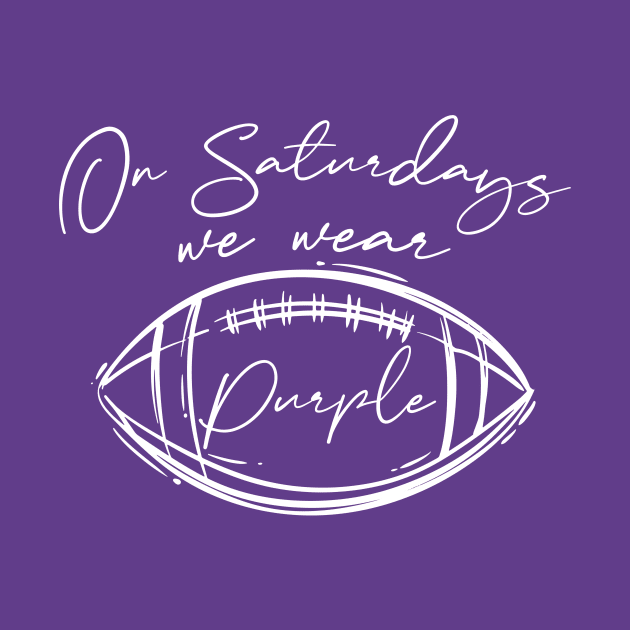 On Saturdays We Wear Purple // Vintage School Spirit // Go Purple Script by SLAG_Creative