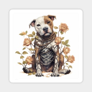 Staffy Skeleton Magnet