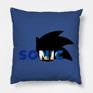 Sonic The Hedgehog Logo w/ Face Pillow