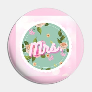 Mrs. Floral Badge Pin