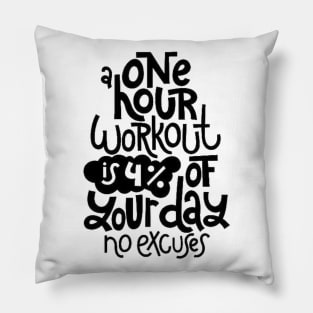 Fitness Motivational Quote - Gym Workout Inspirational Slogan Pillow