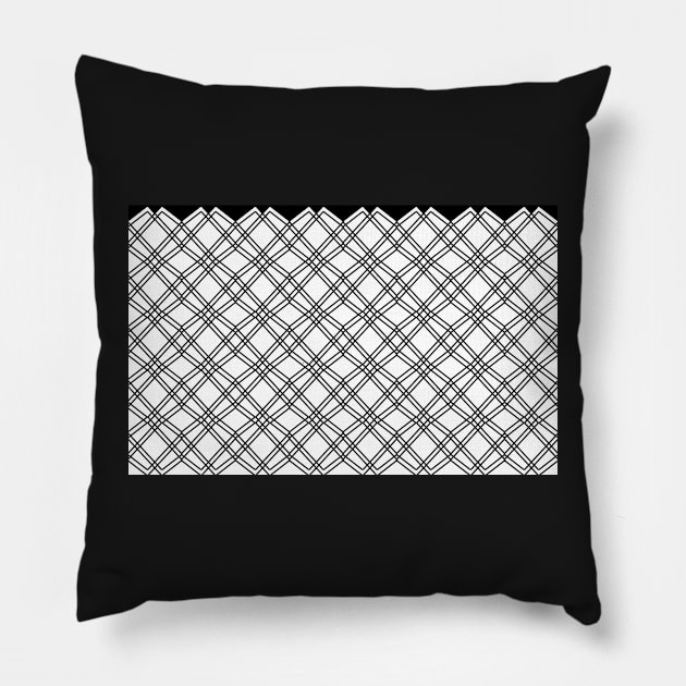 Zigzag geometric pattern - black and white. Pillow by kerens