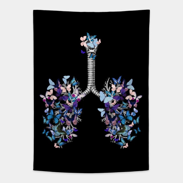 Lung Anatomy / Cancer Awareness 18 Tapestry by Collagedream