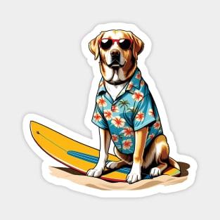 Cool Labrador at the Beach Magnet