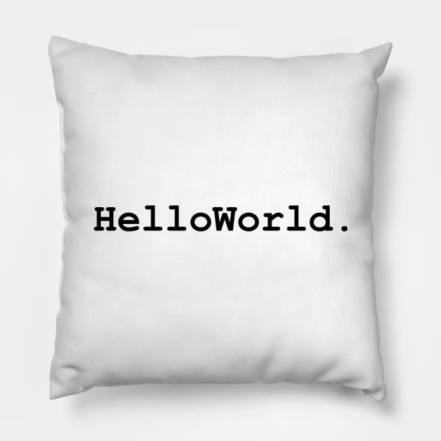 Hello World Pillow by mvrchell