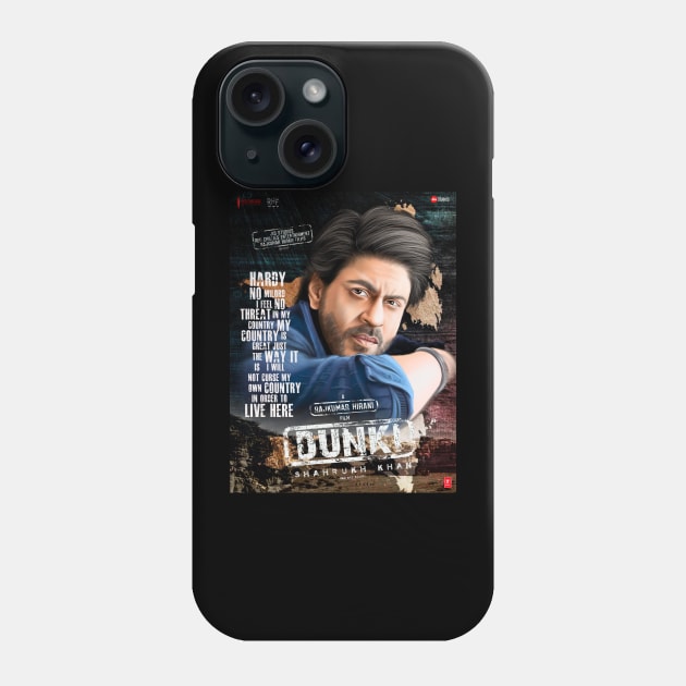 Dunki-art- srk Phone Case by SAN ART STUDIO 