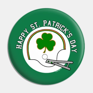 Happy St. Patrick's Day Shamrock Helmet Pin