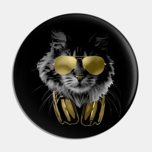 DJ Furry Cat Bling Pin