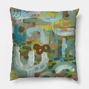 Art Acrylic artwork abstract painting Pillow