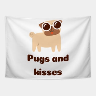 Pugs and kisses Tapestry