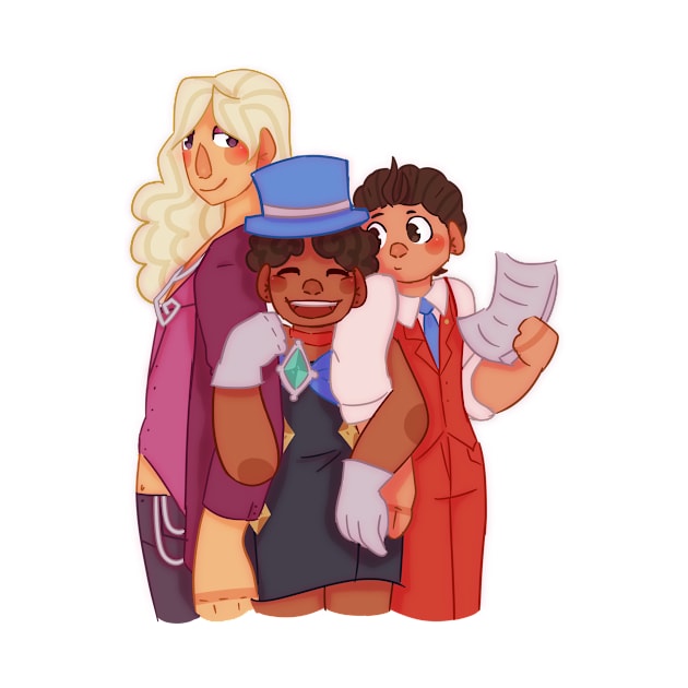 Klavier, Trucy, and Apollo by Pau!