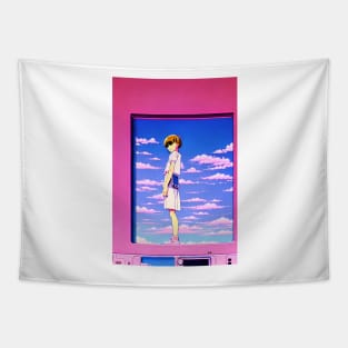 Anime Girl - Retro Future Tapestry