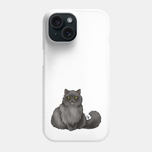 Cat - British Longhair - Black Phone Case