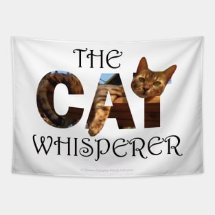 The Cat Whisperer - Bengal cat oil painting word art Tapestry